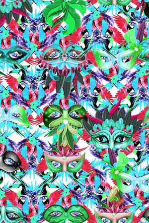 天堂鸟花印花华亿平台图片