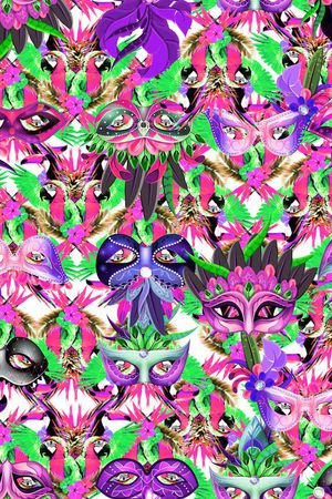 天堂鸟花印花华亿平台图片