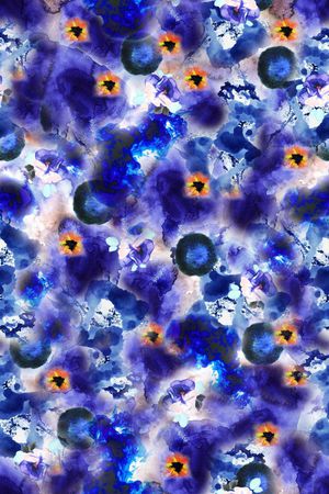 水墨画印花华亿平台图片