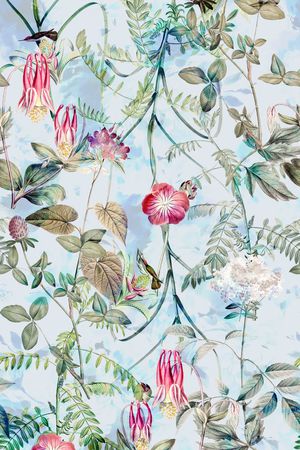 清新花卉印花华亿平台图片