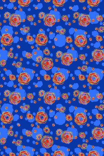 660625-手绘可爱花朵 矢量