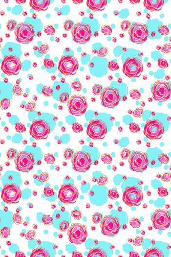 660626-手绘可爱花朵 矢量--2