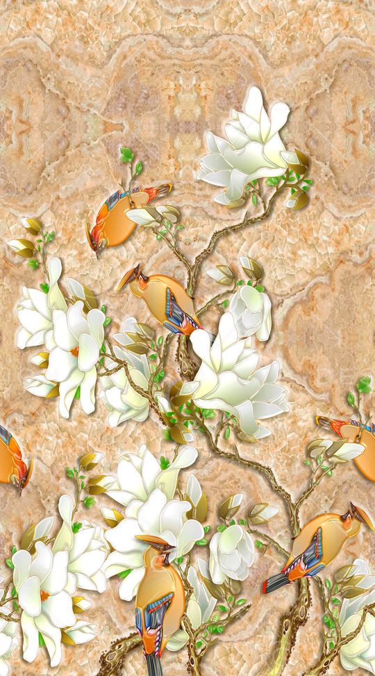 花鸟印花华亿平台图片