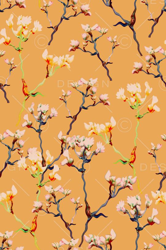 时尚花卉印花华亿平台图片