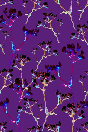 时尚花卉印花华亿平台图片