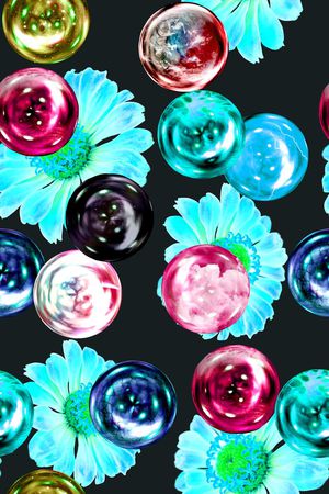 花卉印花华亿平台图片