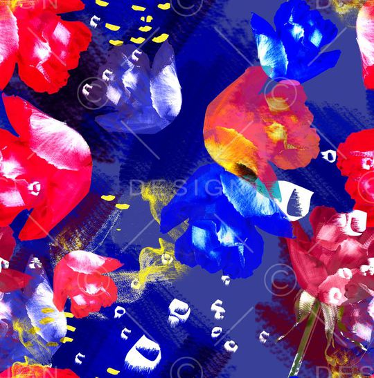 色彩。花朵印花华亿平台图片