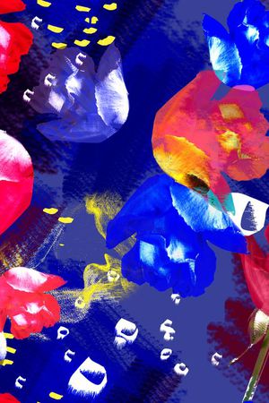 色彩。花朵印花华亿平台图片