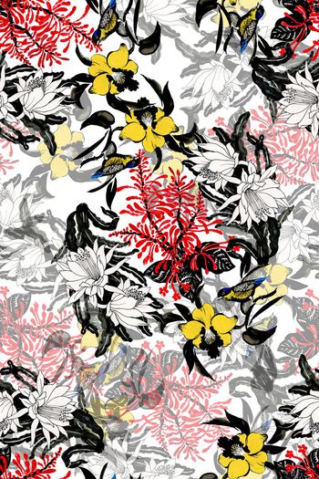 660931-手绘意境抽象水墨花卉