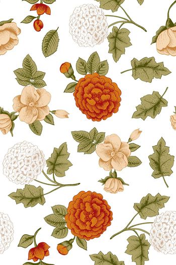 绣球花印花华亿平台图片