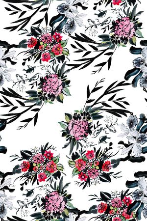 水墨印花华亿平台图片