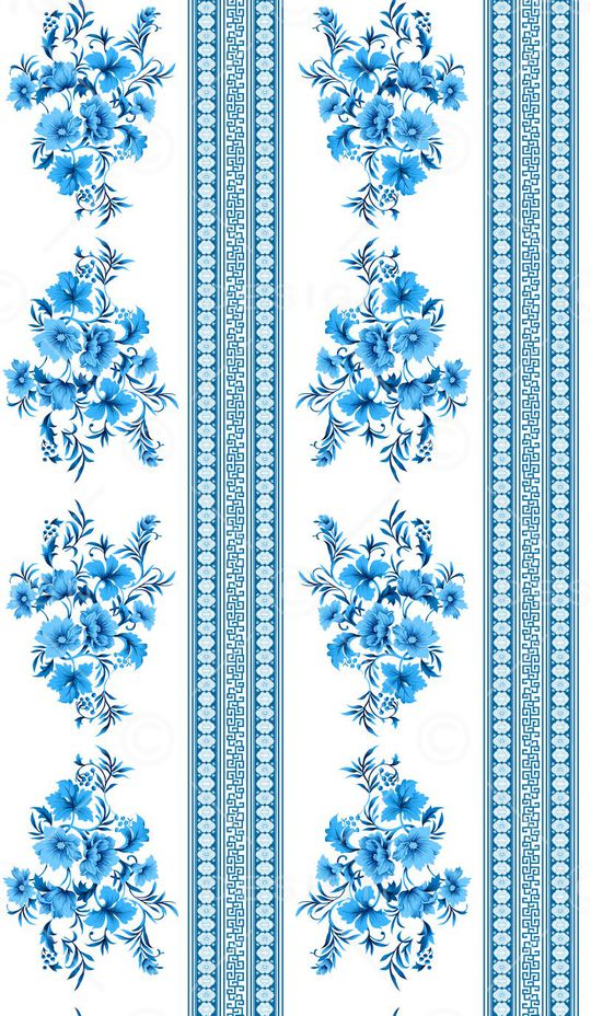 青花瓷印花华亿平台图片