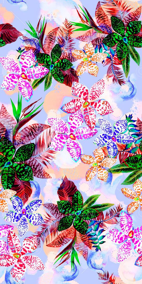 夏威夷热带风情印花华亿平台图片