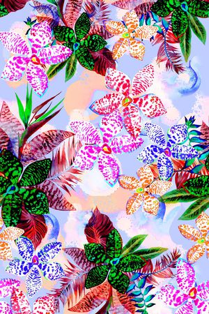 夏威夷热带风情印花华亿平台图片