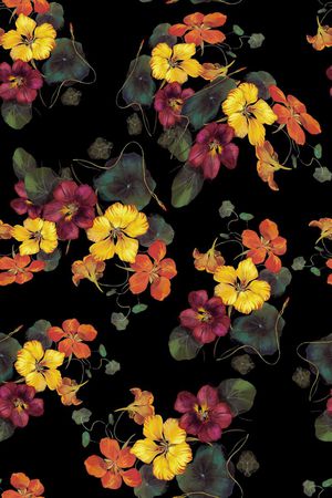 花卉印花华亿平台图片