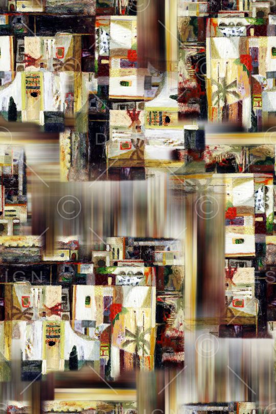 水彩建筑印花华亿平台图片