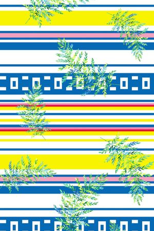 彩色条子印花华亿平台图片