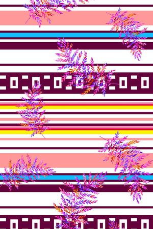 彩色条子印花华亿平台图片