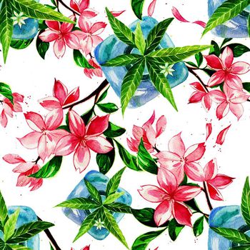 661294-冰块花卉薄荷叶