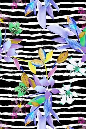 波浪条纹印花华亿平台图片