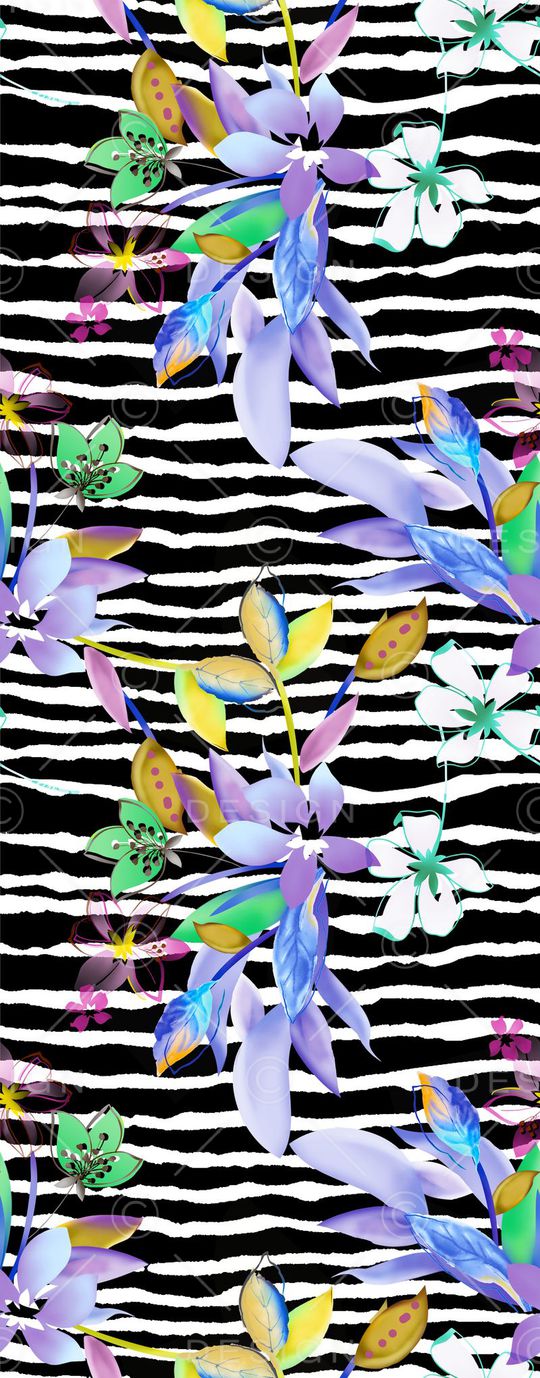 波浪条纹印花华亿平台图片