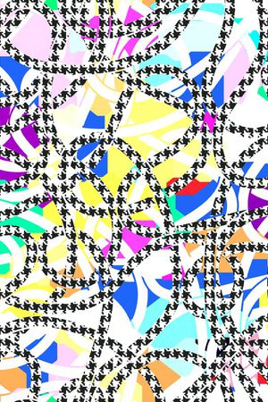 千鸟格印花华亿平台图片