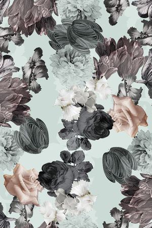 淡雅花印花华亿平台图片