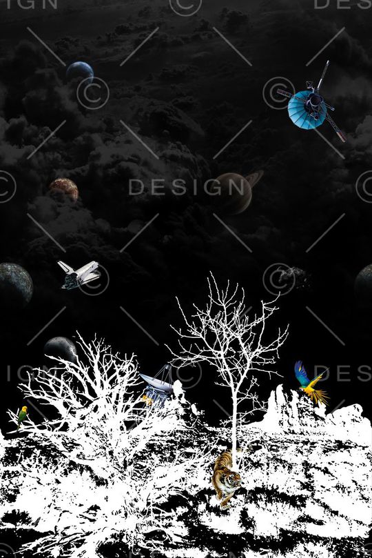 剪影印花华亿平台图片