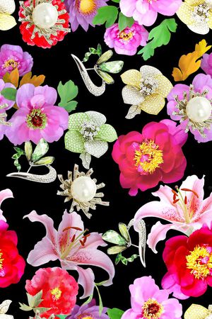 牡丹印花华亿平台图片