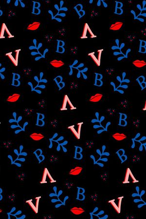 英文字母印花华亿平台图片