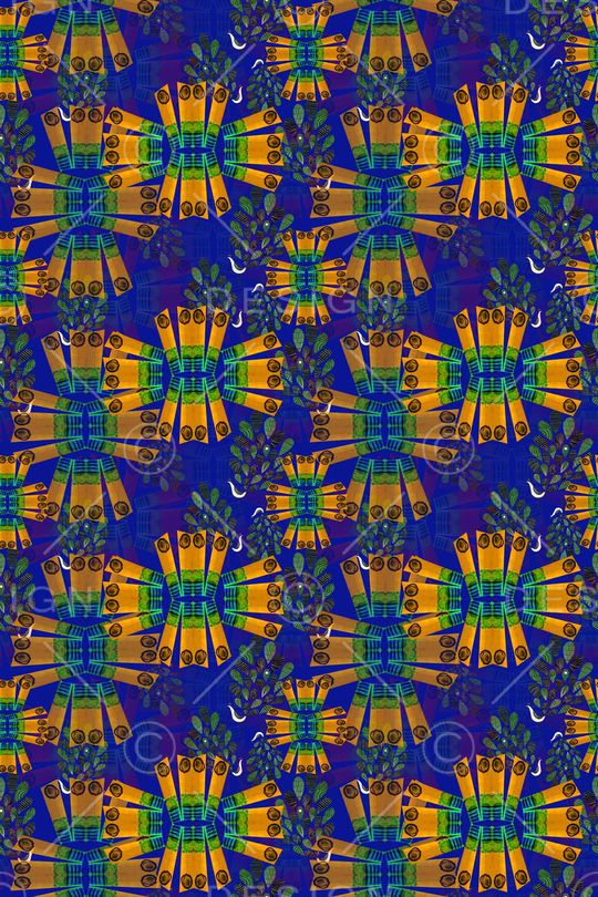 几何图案印花华亿平台图片