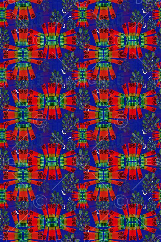 几何图案印花华亿平台图片