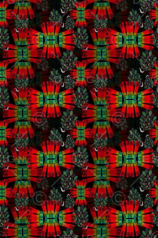 几何图案印花华亿平台图片