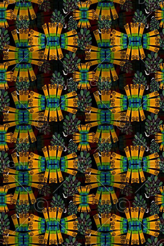 几何图案印花华亿平台图片