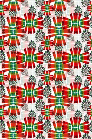 几何图案印花华亿平台图片