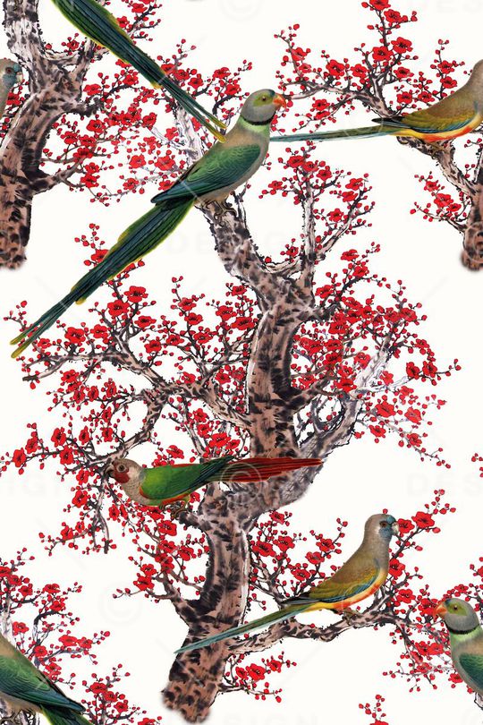 中国风印花华亿平台图片