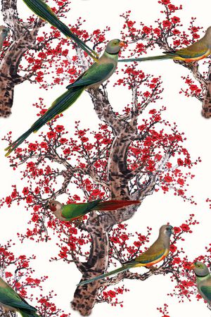 中国风印花华亿平台图片