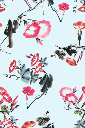 中国风印花华亿平台图片