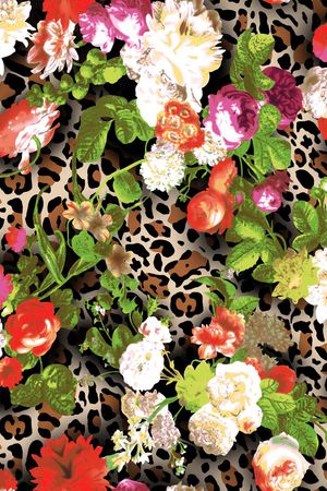 动物纹印花华亿平台图片