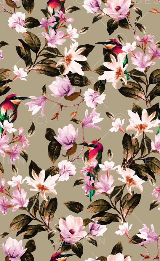 时尚潮流花卉印花华亿平台图片