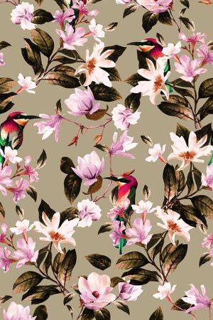 时尚潮流花卉印花华亿平台图片