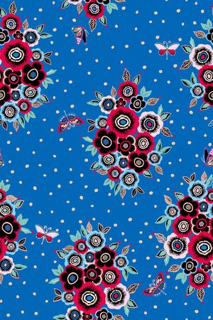 2017年双边定位裙边女装新华亿平台印花华亿平台图片