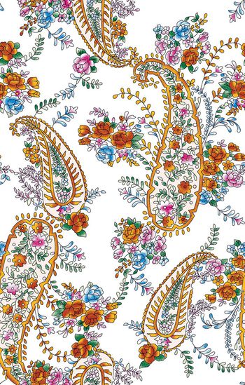 661802-实色传统网点腰果花07811