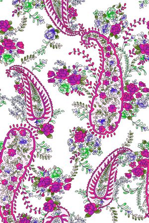 佩斯利印花华亿平台图片