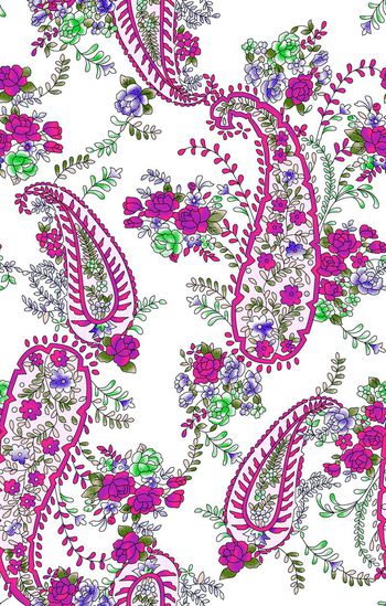 661803-实色传统网点腰果花07811b