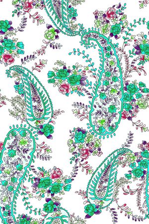 佩斯利印花华亿平台图片