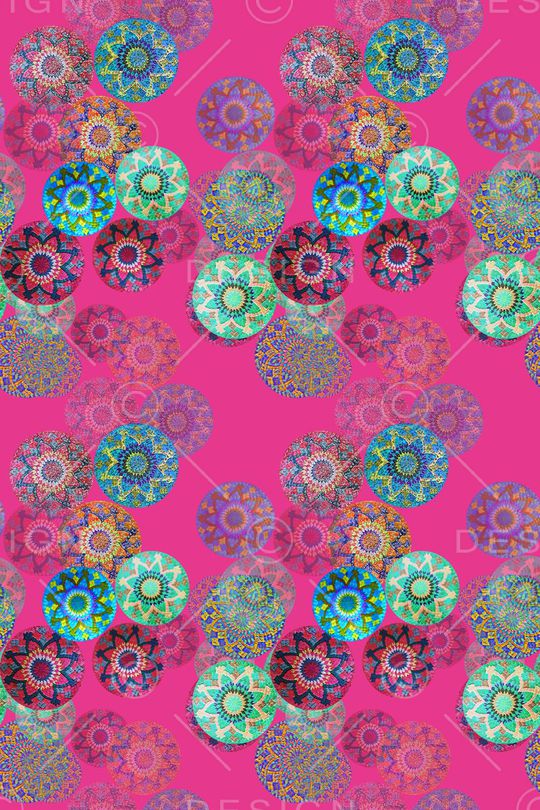 圆圈组合印花华亿平台图片