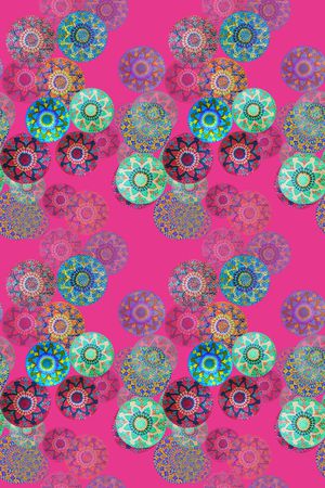 圆圈组合印花华亿平台图片