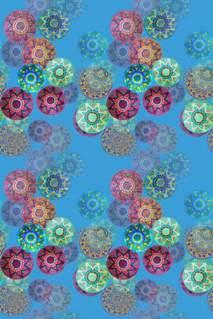 圆圈组合印花华亿平台图片