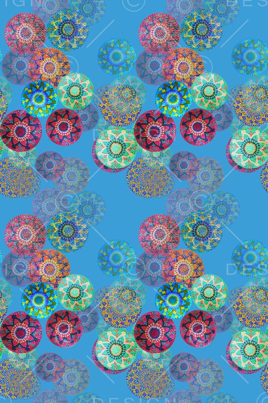 圆圈组合印花华亿平台图片